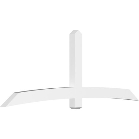 Ekena Millwork Bellingham Architectural Grade PVC Gable Bracket, 108"W x 40 1/2"H x 4"D x 6"F, 9/12 Pitch GBP108X41X0406BEL00